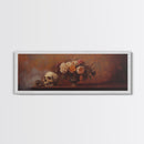 Gothic Flowers Still Life, Skull Painting Canvas Print, Goth Decor, Witchy Wall Art, Witchy Decor, Witchy Gift Idea, Dark Academia Art