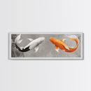 Koi Fish Painting Print, Panoramic Wabi Sabi Wall Art, Horizontal Art, 24x72 Art, Oversized Wide Wall Art, Koi Fish Wall Art
