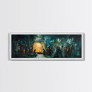 Horizontal Nativity Scene Painting Print, Framed Canvas Print, Nativity Art, Christmas Decor, Traditional Christmas Wall Art