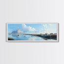 Morro Bay Panoramic Print, Nautical Landscape Painting, Canvas Print, Seascape Panoramic Painting, Seascape Landscape Wall Art Home Decor