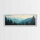 Mountain Painting Print, Mountain Art, Panoramic Wall Art, Extra Wide Horizontal Art, Ultra Wide Wall Art, Blue Ridge Mountains Painting
