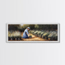 The Woman in The Garden Painting Print - Boho Home Decor - Gift For Her - Gardening Gift - Gardener Gift Idea - Garden Painting Wall Art