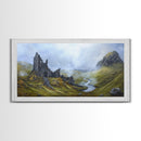 Irish Castle Ruins Painting Canvas Print, Ireland Landscape Painting Print, Ireland Wall Art, Man Cave or Office Home Decor, Above Sofa Art