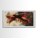 Black Phoenix Graffiti Art - Framed Canvas Print - Phoenix Painting - Phoenix Art - Phoenix Decor - Metal Phoenix Wall Art