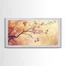 Original Floral Exquisite Canvas Wall Art, Cherry Blossoms, Wabi Sabi Decor, Boho Home Decor, Boho painting, Original Painting Print