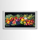 Fruits and Vegetables Wall Art Canvas Print, Kitchen Decor, Kitsch Decor, Kitchen Wall Art, Dining Room Decor, Modern Farmhouse Kitchen Art