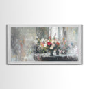 Canvas Print Oil Painting Still Life of Flowers, Wood Framed Art, Whimsical Home Decor, Floral Oil Painting, Flower Painting, Still Life Art