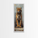 Majestic Tiger Painting Framed Canvas Print, Animal Wall Art, Rustic Decor Above Sofa Art, Bedroom Art Living Room Art Christmas