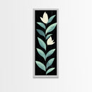 Retro Mid Century Modern Flower Painting Print, Accent Piece, Accent Art, Tall and Narrow Art, Skinny Wall Art, Floral Decor, Botanical Print
