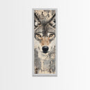 Canvas Print of Wolf Eyes Close-Up, Moody Art, Above Couch Art, Rustic Wall Art, Therapy Art, Wildlife Inspired