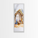 Phoenix Rising Art Firebird Canvas Print, Tall Skinny Art, Framed Option Available, Mythical Creature Wall Art, Unique Bedroom Decor