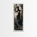 Enchanting Witch in Red Accents Painting - Framed Canvas Print for Gothic Wall Art, Witchy Decor, Halloween Gothic Art, Unique Wall Decor