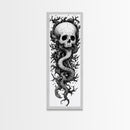 Cosmic Horror Wall Art Framed Canvas Print, Skull Art, Skull Painting Print, Skull Wall Art, Halloween Decor