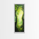 Fantasy Forest Landscape Painting Canvas Print, Tall Narrow Wall Art, Tall and Skinny Painting, Landscape Wall Art, Accent Piece
