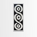Framed Canvas Print of Black and White Geometric Wall Art, Sacred Geometry Art, Minimalist Decor, Tall Skinny Art, Above Bed Wall Art, Modern Aesthetic