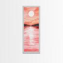 Sunset Canvas Print Coastal Landscape Art Rustic Decor Horizontal Wall Art Bedroom Gift Idea Light Pink Aesthetic Nature Painting