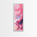 Pink Marble Abstract Framed Canvas Print Modern Light Pink Wall Art Moody Therapy Dorm Decor or Yoga Art