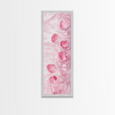 Floating Rose Petals in Water Canvas Print, Light Pink Wall Art, Botanical Nature Decor, Whimsical Aesthetic Bedroom or Living Room Art