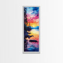 Framed Canvas Print Sunset Reflection Lake Tahoe Art Coastal Decor Nautical Painting Rustic Wall Art Living Room Art Christmas Gift