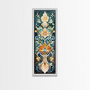 Canvas Print Moroccan Wall Art Botanical Prints Chinoiserie Wall Art Floral Rustic Decor Tall Narrow Wall Art Bedroom Art Christmas Gift
