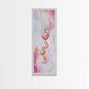 Pearl Necklace Watercolor Canvas Print Pink Wall Art Glamour Bedroom Decor Romantic Wabi Sabi Aesthetic Art