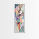 Geometric Abstract Framed Canvas Print Pastel Colorful Wall Art Matisse Inspired Decor Living Room Art Modern Home Accent