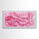 Soft Rose Canvas Print, Light Pink Abstract Art of Petals with Minimalist Style, Feminine Wall Decor for Living Room or Bedroom
