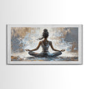 Yoga Pose Canvas Print Zen Abstract Meditation Wall Art Neutral Living Room Modern Therapy Art Gift Idea Unique Minimalist Decor