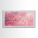 Light Pink Cherry Blossom Canvas Print | Cherry Blossom Painting | Sakura Wall Art | Nature Inspired Art | Bedroom Above Bed Decor