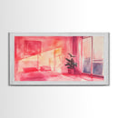 Sunny Bedroom Canvas Print Light Pink Wall Art Minimalist Decor Cherry Wall Art Therapy Art Rustic Bedroom Art Boho Art Gift Idea