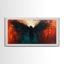 Phoenix Metal Inspired Framed Canvas Print with Bold Moody Art Stunning Southwest Wall Art for Bedroom or Living Room