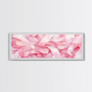Pink Ribbon Abstract Art Canvas Print Light Pink Wall Art Minimalist Artwork Bedroom Art Above Sofa Decor Gift Idea For Her