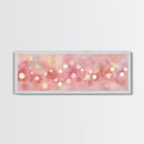 Framed Canvas Print of Light Pink Abstract Art with Geometric Circles Perfect as Dorm Wall Art or Minimalist Bedroom Wall Decor