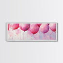Balloon Party Canvas Print Whimsical Art Pink Abstract Art Light Pink Wall Art Above Sofa Decor Fun Kids Room Artwork Gift Idea
