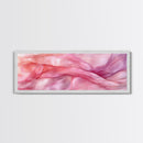 Light Pink Abstract Canvas Print Living Room Wall Art Horizontal Pink Wall Art Feminine Wabi Sabi Art Minimalist Extra Wide Art