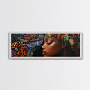 Afrocentric Framed Canvas Print Vibrant Tribal Art Decor Living Room Art Original Painting Gift Idea Bedroom Wall Art