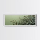 Nature-Inspired Sage Green Framed Canvas Print – Sage Green Wall Art, Botanical Prints, Minimalist Art, Bedroom Art, Wabi Sabi Art