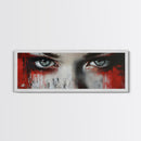 Moody Abstract Canvas Print Framed, Dark Romance Painting Wall Art, Unique Portrait Artwork Gift Idea Modern Home Decor Accent
