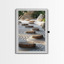 Zen Garden Path Canvas Print Minimalist Zen Wall Art Wabi Sabi Decor Zen Inspired Artwork Rustic Decor Above Bed Wall Art