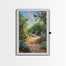 Serene GardenPath Canvas Print Southwest Wall Art Rustic Decor Above Bed Art Farmhouse Wall Art Gift Idea Landscape Painting