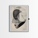 Golden Ratio Inspired Abstract Canvas Print Minimalist Monochrome Wall Art Unique Geometric Home Decor Artistic Gift Design