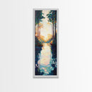 Forest Glow, Joshua tree art, wildflower painting, botanical prints, landscape painting, Framed Canvas Print, vertical wall art
