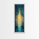 Moody Forest, pine tree art, landscape painting, dark romance painting, nature wall art, forest at dusk painting