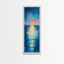Sunset Over Water, Ocean Painting, Nautical Wall Art, Coastal Decor, Bedroom Art, Gift Idea for Her, Above Sofa Art