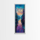 Twilight Mountain, smoky mountain art, pine tree art, framed canvas print, moody art, landscape painting, above bed wall art