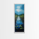 Marsh Painting, Coastal Landscape, Canvas Print, Lake Tahoe Art, Rustic Wall Art, Above Couch Art, Vertical Wall Art