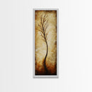 Minimalist Tree, birch tree painting, rustic wall art, farmhouse art, wabi sabi wall art, framed canvas print, vertical wall art