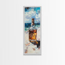 Whiskey Bottle, Espresso Martini Wall Art, Cocktail Art, Moody Art, Rustic Art, Gift Idea for Him, Framed Canvas Print, Bar Wall Art