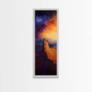 Canyon Glow, mountain painting, sunset landscape, Joshua tree art, southwest wall art, framed canvas print, above couch art