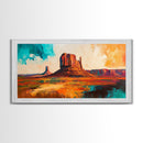 Southwest Landscape, Joshua tree art, desert painting, southwest wall art, framed canvas print, mountain painting, rustic wall art